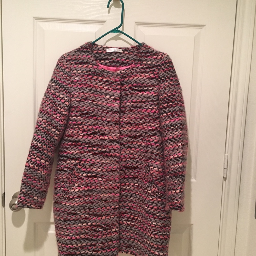 Amazing pink woven coat